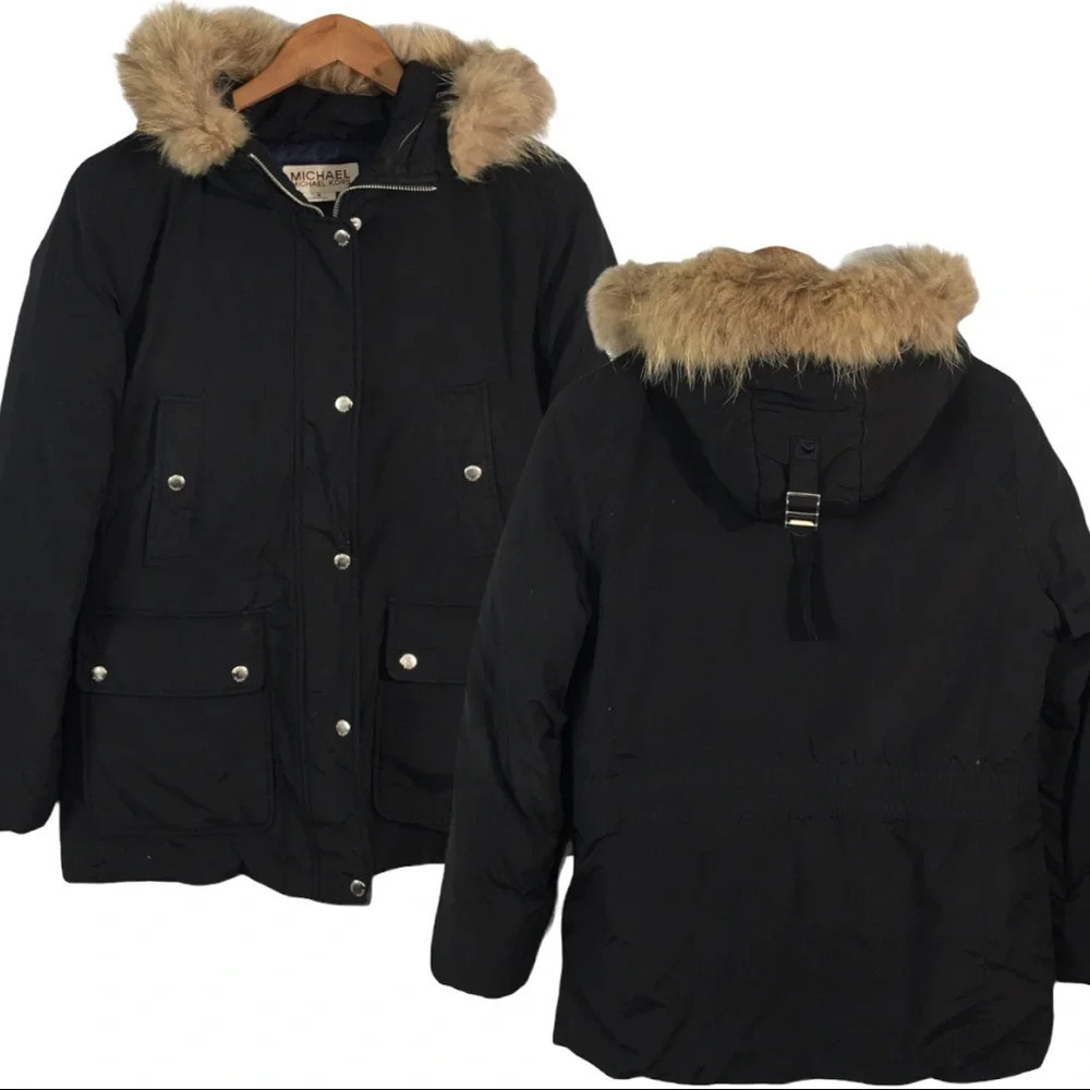 C1 Women’s Michael Kors Fur Hood Down Parka Jacket M